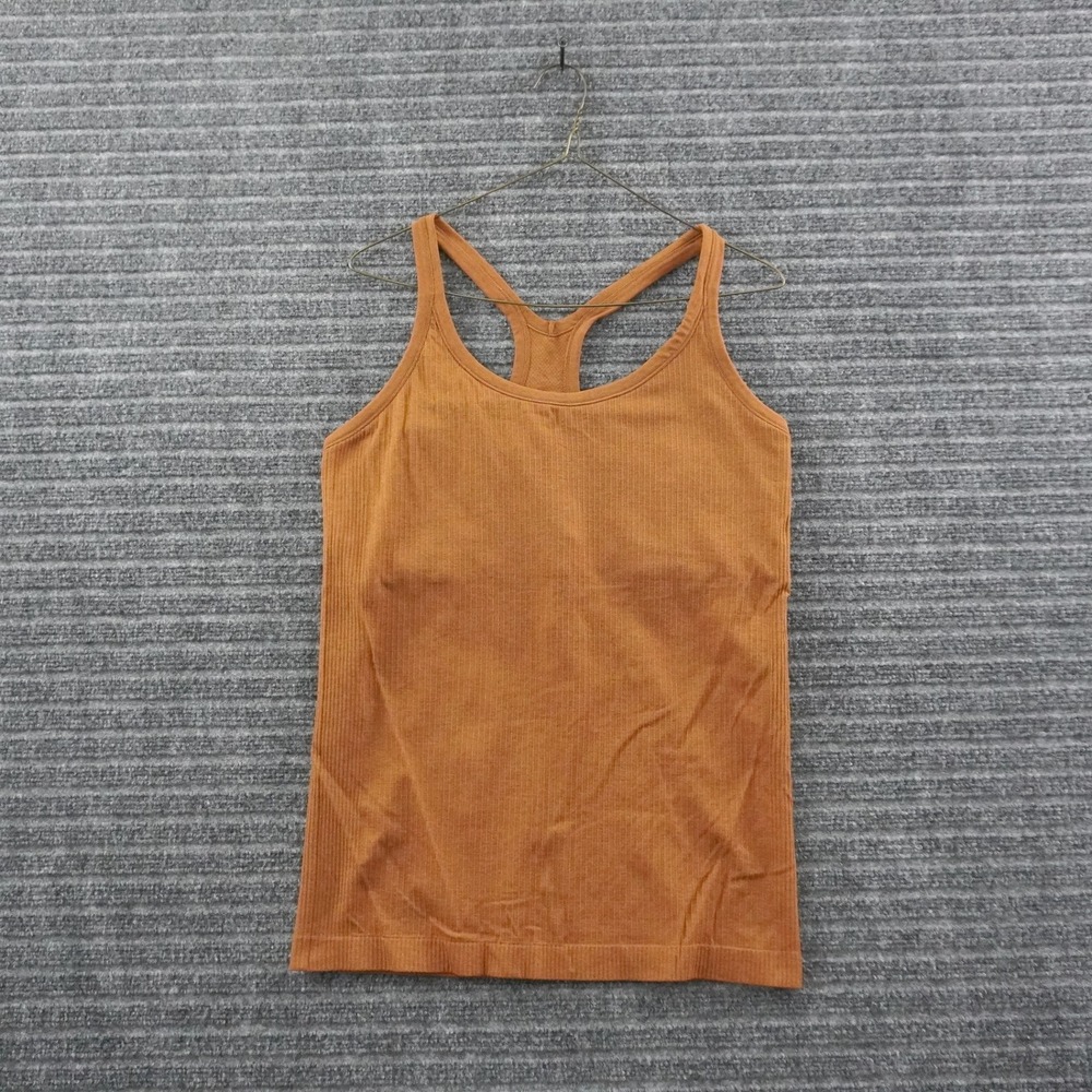 Lululemon Ebb to Street Tank Top Women 12 Brown Ribbed Racerback Athletic